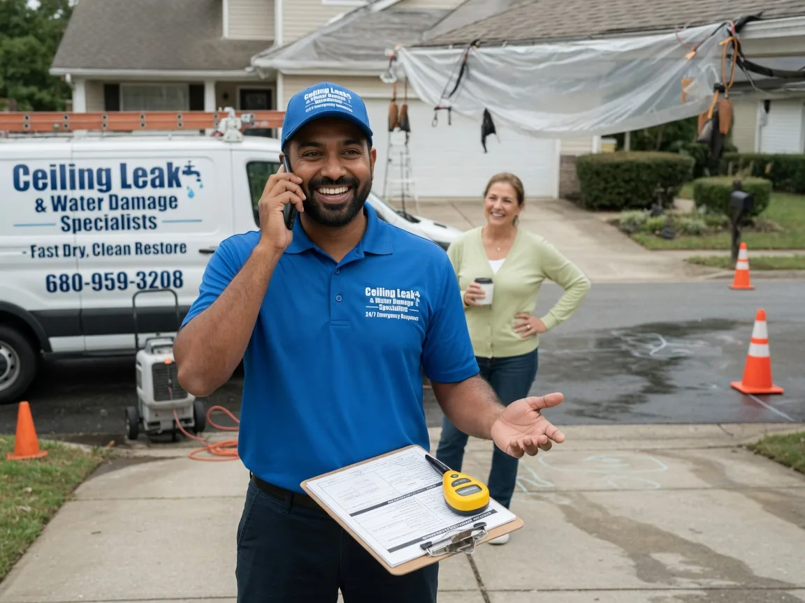 Ceiling Leak Cleanup Green Lane, PA FAQs